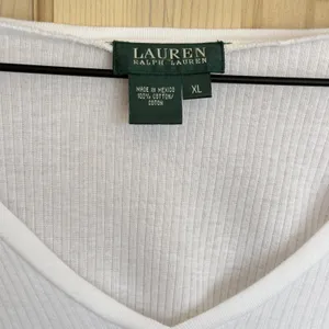 Vintage Y2K 100% Cotton Lauren Ralph Lauren Ribbed 3/4 Sleeve top Lettuce Hem thumbnail 7