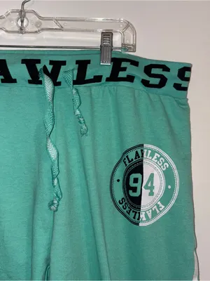 FLAWLESS Mint Green Capri Joggers with Stripe Detail Size: 2X thumbnail 2