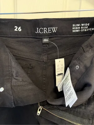 J. Crew Slim-wide Jean Black Rinse Wash Size 26 thumbnail 10