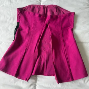 💖 HOT PINK NO-WIRE CORSET TOP 💖 Y2K Barbiecore | Lace + Diamanté Detail | Comfy Snatched Fit thumbnail 5