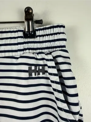 Helly Hansen White & Navy Striped Pull-On Shorts medium thumbnail 4
