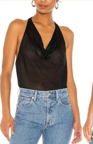 Free People So You Sweater Cami Black thumbnail 1