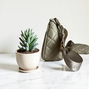 Steve Madden SM Quilted Shoulder Bag‎ Convertible Crossbody Purse Grey thumbnail 6