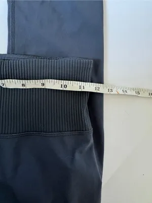 Vuori Ribbed High Waist Daily Leggings Slate Blue Size Small thumbnail 4