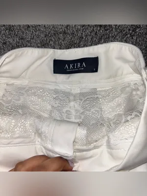 AKIRA White Lace Skirt thumbnail 3