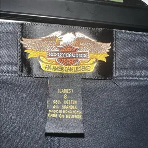 Harley-Davidson Black High Rise Jeans Classic Style Size 8 thumbnail 5