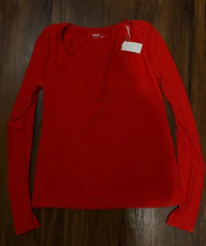 aerie Smooth Red Long Sleeve Top thumbnail 1