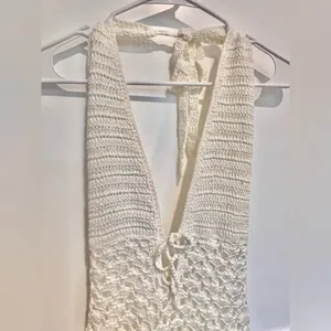 Beginning Boutique Tulip Cream Crochet Mini Dress thumbnail 8