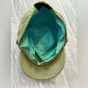 Vintage Speckled Green Tweed Wool Cap Hat thumbnail 7