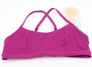 Sweetflexx Sports Bra Womens L Resistance Activewear Purple Cross-back New thumbnail 1