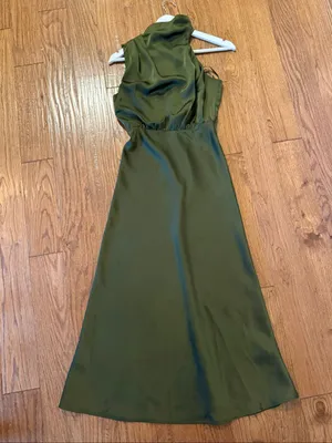 Lulus distinctive charm satin draped high neck dress size xs thumbnail 7