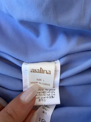 Target Aralina blue & pink striped pleated mini tennis gold skirt sz L #preppy #tennis #oldmoney thumbnail 4