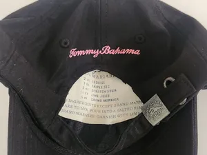 Tommy Bahama Black Embroidered Aloha Adjustable Hat One Size thumbnail 7