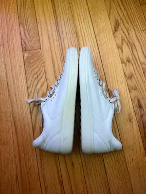Ecco Soft 7 Leather Sneakers Casual White Lace-Up Sz 9 minimalist preppy thumbnail 4