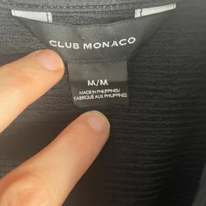 Club Monaco Black Collared Shirt‎ Dress Career Work Office Neutral Minimalist M thumbnail 7