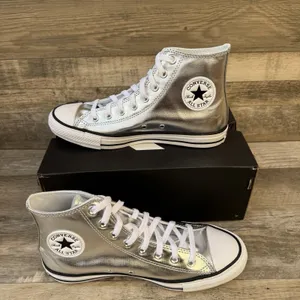 Converse Chuck Taylor All Star Hi Metallic Granite Silver A14875C US 9.5 WOMENS thumbnail 2