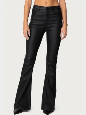 Edikted Black Flare Vegan Leather thumbnail 2