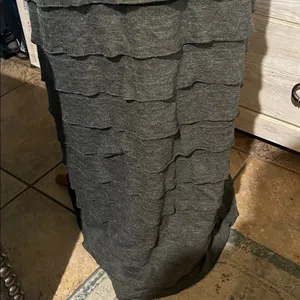 Max studio tiered dress gray women’s size L long thumbnail 9