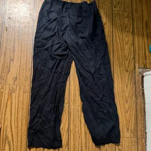 GAP Wide Leg Trousers 10 Black 100% Lyocell Soft Relaxed Workwear Pants thumbnail 4