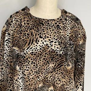 Vintage Leopard Print Blouse Animal Pattern Top Chic Street Style M/L thumbnail 6