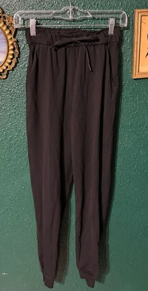 Lululemon Stretch Black Joggers Size 2 thumbnail 1