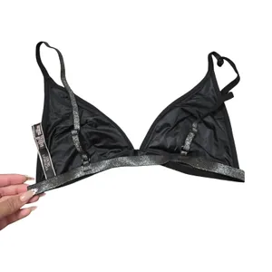Victoria's Secret Silver Sequin Star & Moon Bralette Size: L thumbnail 4