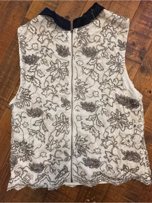 ALICE‎ + OLIVIA Maine Beaded Sleeveless Top thumbnail 4