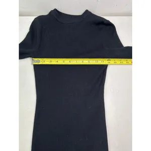 SEEK The Label Women's Black Ribbed Bodycon Mini Dress in Size S. thumbnail 5