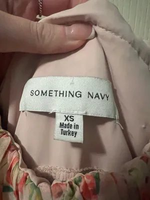 Something Navy Dress Floral Midi thumbnail 4