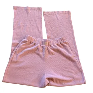 Comfrt Waffle Lounge Wide Leg Pants Women's‎ Size Small Pink thumbnail 1