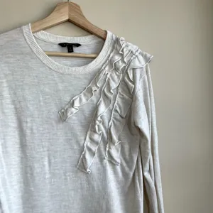 Banana Republic beige oatmeal knit‎ pullover crewneck sweater women's size small thumbnail 2