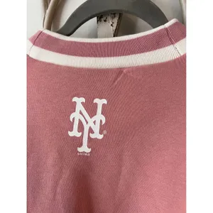 Starter Women's Pink New York‎ Mets Power Play Cropped Pullover Sweatshirt Sz L thumbnail 7