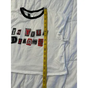 H&M Divided White Crop Top In Your Dreams Short Sleeve T-Shirt Y2K 90s thumbnail 4