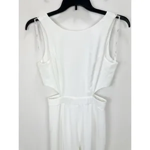 NEW Lulus Moments to Remember White Sleeveless Wide Leg Cutout Jumpsuit Small thumbnail 10