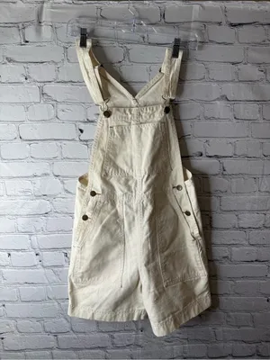 Lykke Wullf women’s cream colored over alls size small thumbnail 2