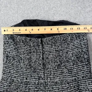 Express Design Studio Tweed Straples Mini Dress Size 6 Black Wool Sheath Pleated thumbnail 7