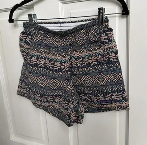 Patagonia Women's Baggies 5" Shorts Tiki / Tidepool Blue geometry xxs thumbnail 1
