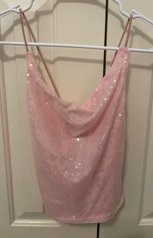 Pink sparkle top Size XS thumbnail 1
