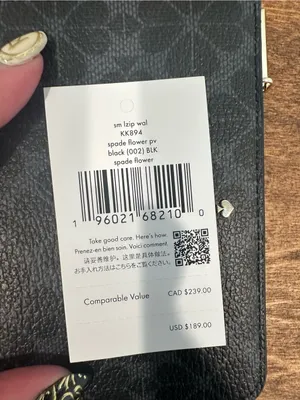 kate spade Black Floral Zip-Around Card Wallet thumbnail 4