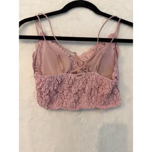 PINK Victoria's Secret Lace Bralette Womens Small Dusty Rose Strappy Back Pink thumbnail 6