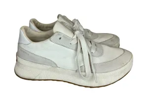 Sorel Out N About III Low Waterproof Sneakers Women 8.5 Sea Salt Canvas Suede thumbnail 1
