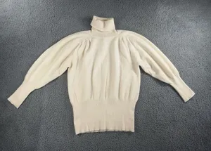Semplice Turtleneck‎ Sweater Women Small Angora Wool Balloon Puff Sleeve thumbnail 1