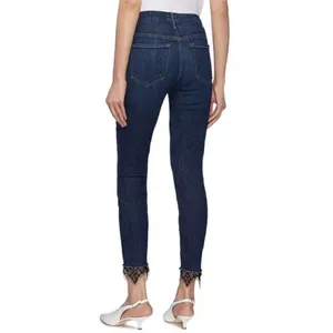 Mother High Waisted Looker Dagger Ankle Fray Jeans in Lacey Clean Sweep thumbnail 2