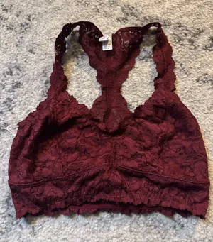 Wishlist Wine Lace Racerback Bralette thumbnail 1