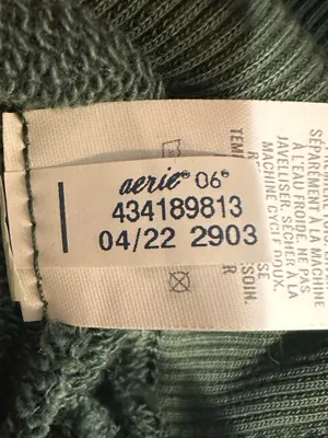 Aerie Oversized Crewneck Sweatshirt Green Exposed Seams XS thumbnail 10