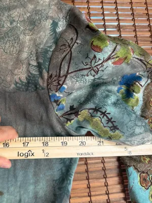 NWT Vintage Lola P Floral Rhinestone Embellished Art Print Top Small thumbnail 9