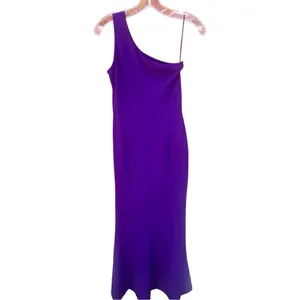 Mushare Purple Maxi One shoulder Dress Sz M NWT thumbnail 2
