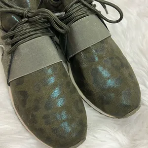 TopModa Green Leopard Print Sneakers‎ Size 7.5 Bin 22 thumbnail 10