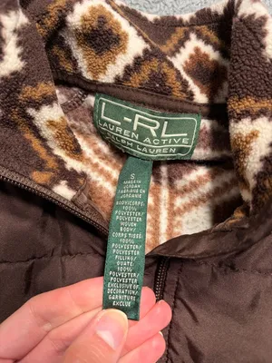 Lauren Ralph Lauren ACTIVE fleece puffer Aztec print brown small thumbnail 10