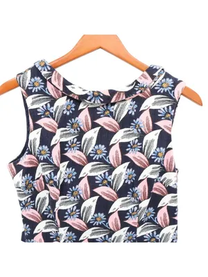 Boden Martha Sleeveless Lined Floral Top 8 Blue thumbnail 3